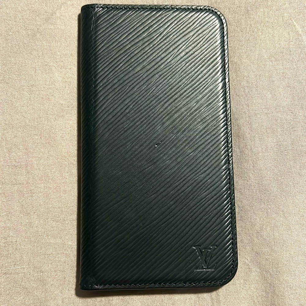 AUTHENTIC LOUIS VUITTON Epi Black Leather IPHONE X Case